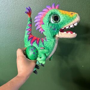 Large green cute dinosaur toy